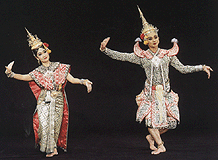 Thai women's & men's dancing costume