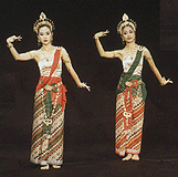 Thai women's dancing costumes